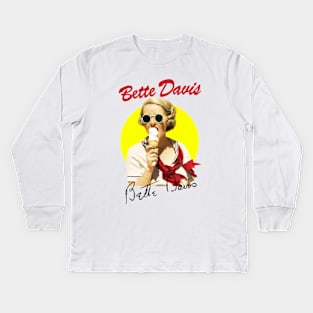 Bette Davis Ice Cream Kids Long Sleeve T-Shirt